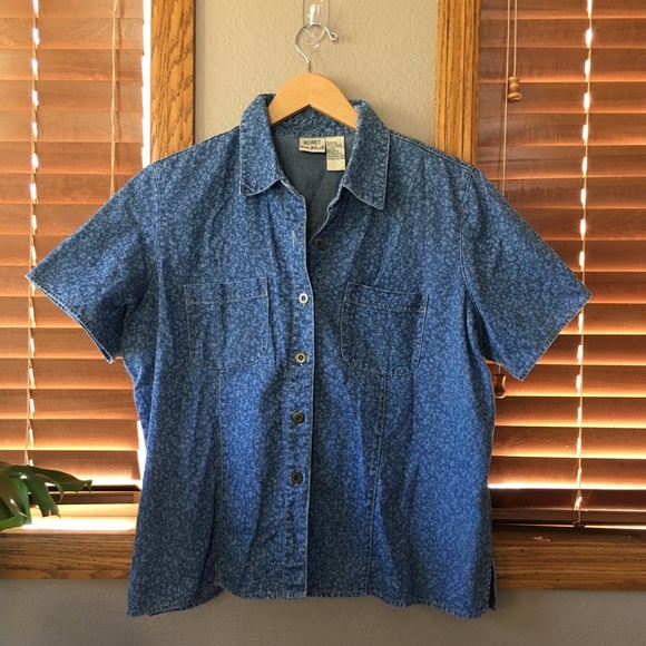 🎈VTG Floral Denim Shirt - Picture 4 of 7
